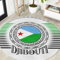 Djibouti Roots Round Carpet Urban Streetwear with African Tribal Design & Patriotic Elements