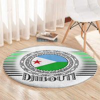 Djibouti Roots Round Carpet Urban Streetwear with African Tribal Design & Patriotic Elements