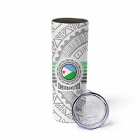 Djibouti Roots Skinny Tumbler Urban Streetwear with African Tribal Design & Patriotic Elements