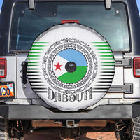 Djibouti Roots Spare Tire Cover Urban Streetwear with African Tribal Design & Patriotic Elements