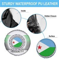 Djibouti Roots Spare Tire Cover Urban Streetwear with African Tribal Design & Patriotic Elements