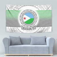Djibouti Roots Tapestry Urban Streetwear with African Tribal Design & Patriotic Elements