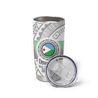 Djibouti Roots Tumbler Cup Urban Streetwear with African Tribal Design & Patriotic Elements