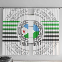 Djibouti Roots Window Curtain Urban Streetwear with African Tribal Design & Patriotic Elements