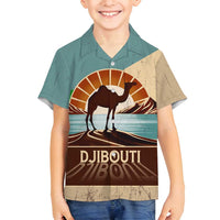 Echoes of Djibouti Family Matching Long Sleeve Bodycon Dress and Hawaiian Shirt Where Desert Meets Sea and Heritage Stands Tall