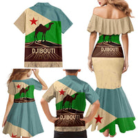 Echoes of Djibouti Family Matching Mermaid Dress and Hawaiian Shirt Where Desert Meets Sea and Heritage Stands Tall