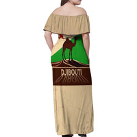Echoes of Djibouti Family Matching Off Shoulder Maxi Dress and Hawaiian Shirt Where Desert Meets Sea and Heritage Stands Tall