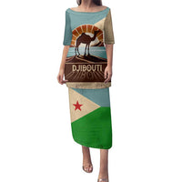 Echoes of Djibouti Family Matching Puletasi and Hawaiian Shirt Where Desert Meets Sea and Heritage Stands Tall
