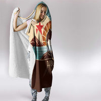 Echoes of Djibouti Hooded Blanket Where Desert Meets Sea and Heritage Stands Tall