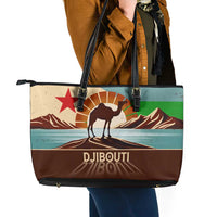 Echoes of Djibouti Leather Tote Bag Where Desert Meets Sea and Heritage Stands Tall