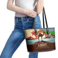 Echoes of Djibouti Leather Tote Bag Where Desert Meets Sea and Heritage Stands Tall