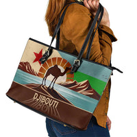 Echoes of Djibouti Leather Tote Bag Where Desert Meets Sea and Heritage Stands Tall