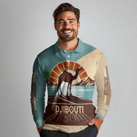 Echoes of Djibouti Long Sleeve Polo Shirt Where Desert Meets Sea and Heritage Stands Tall