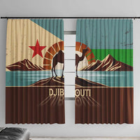 Echoes of Djibouti Window Curtain Where Desert Meets Sea and Heritage Stands Tall