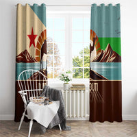 Echoes of Djibouti Window Curtain Where Desert Meets Sea and Heritage Stands Tall