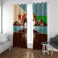 Echoes of Djibouti Window Curtain Where Desert Meets Sea and Heritage Stands Tall