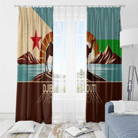 Echoes of Djibouti Window Curtain Where Desert Meets Sea and Heritage Stands Tall