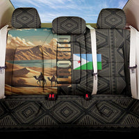 Djibouti Desert Landscape Tadjoura Back Car Seat Cover with Camel Riders and Tribal Pattern Design