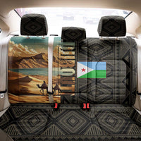 Djibouti Desert Landscape Tadjoura Back Car Seat Cover with Camel Riders and Tribal Pattern Design