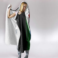 Djibouti Fusion Hooded Blanket Tribal Geometry Meets National Colors and Red Star Boldness
