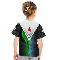 Djibouti Fusion Kid T Shirt Tribal Geometry Meets National Colors and Red Star Boldness