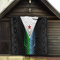 Djibouti Fusion Quilt Tribal Geometry Meets National Colors and Red Star Boldness