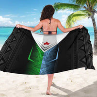 Djibouti Fusion Sarong Tribal Geometry Meets National Colors and Red Star Boldness