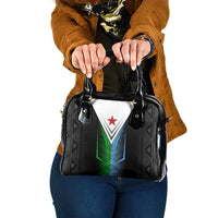 Djibouti Fusion Shoulder Handbag Tribal Geometry Meets National Colors and Red Star Boldness