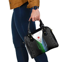 Djibouti Fusion Shoulder Handbag Tribal Geometry Meets National Colors and Red Star Boldness
