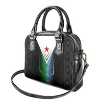 Djibouti Fusion Shoulder Handbag Tribal Geometry Meets National Colors and Red Star Boldness