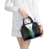 Djibouti Fusion Shoulder Handbag Tribal Geometry Meets National Colors and Red Star Boldness