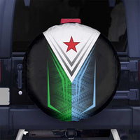 Djibouti Fusion Spare Tire Cover Tribal Geometry Meets National Colors and Red Star Boldness