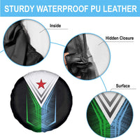 Djibouti Fusion Spare Tire Cover Tribal Geometry Meets National Colors and Red Star Boldness