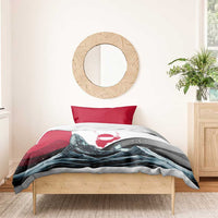 Greenland Whale Bedding Set with Arctic Waves and Where the Ice Meets the Sky Text Design