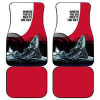 Greenland Whale Car Mats with Arctic Waves and Where the Ice Meets the Sky Text Design