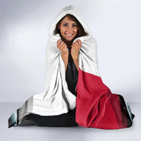 Greenland Whale Hooded Blanket with Arctic Waves and Where the Ice Meets the Sky Text Design