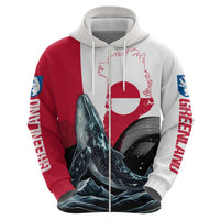 Greenland Whale Hoodie with Arctic Waves and Where the Ice Meets the Sky Text Design
