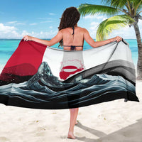 Greenland Whale Sarong with Arctic Waves and Where the Ice Meets the Sky Text Design