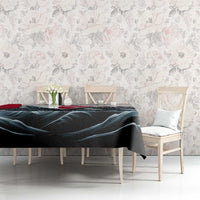Greenland Whale Tablecloth with Arctic Waves and Where the Ice Meets the Sky Text Design