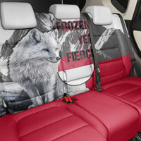 Greenland Back Car Seat Cover with Arctic Fox, Mountains, and Frozen Yet Fierce Text Design