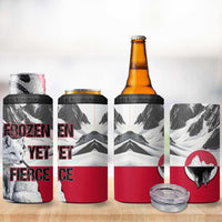 Greenland 4 in 1 Can Cooler Tumbler with Arctic Fox, Mountains, and Frozen Yet Fierce Text Design