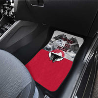 Greenland Car Mats with Arctic Fox, Mountains, and Frozen Yet Fierce Text Design