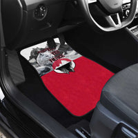Greenland Car Mats with Arctic Fox, Mountains, and Frozen Yet Fierce Text Design