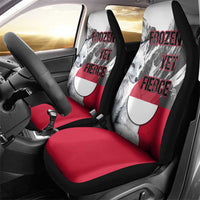 Greenland Car Seat Cover with Arctic Fox, Mountains, and Frozen Yet Fierce Text Design