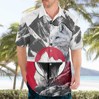 Greenland Hawaiian Shirt with Arctic Fox, Mountains, and Frozen Yet Fierce Text Design