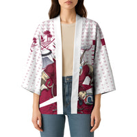 Personalized Qatar Soccer Kimono Arabian Oryx Football Mascot - Comic Art Geometric