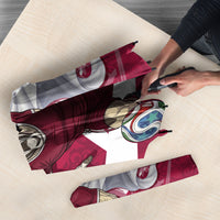 Personalized Qatar Soccer Umbrella Arabian Oryx Football Mascot - Comic Art Geometric