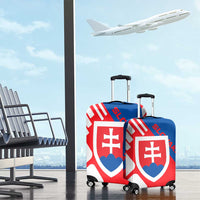 Slovakia – Red Blue White Geometric Flag Design Luggage Cover with National Crest