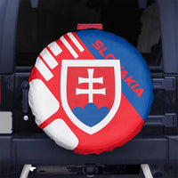 Slovakia – Red Blue White Geometric Flag Design Spare Tire Cover with National Crest