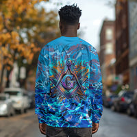 Prince Hall Freemasonry Long Sleeve Shirt Compasses Masonic Art - Urban Graffiti Style